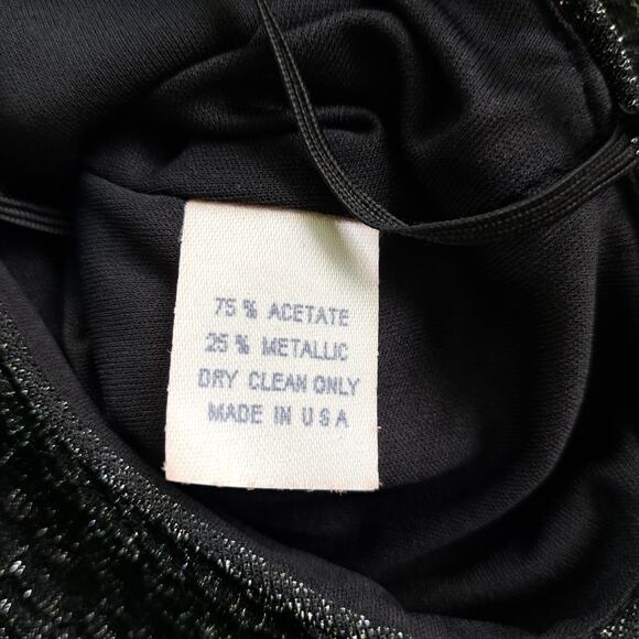 Vintage 90S y2K CACHE Metallic Maxi Dress Size 6 Formal Sparkle Sleeveless - Picture 9 of 9